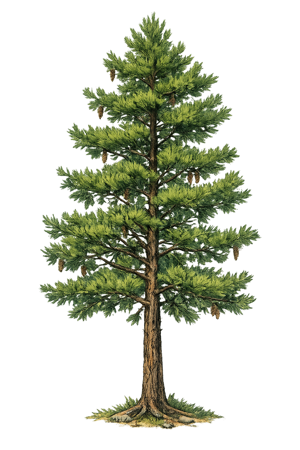 Illustration of an Eastern White Pine tree.
