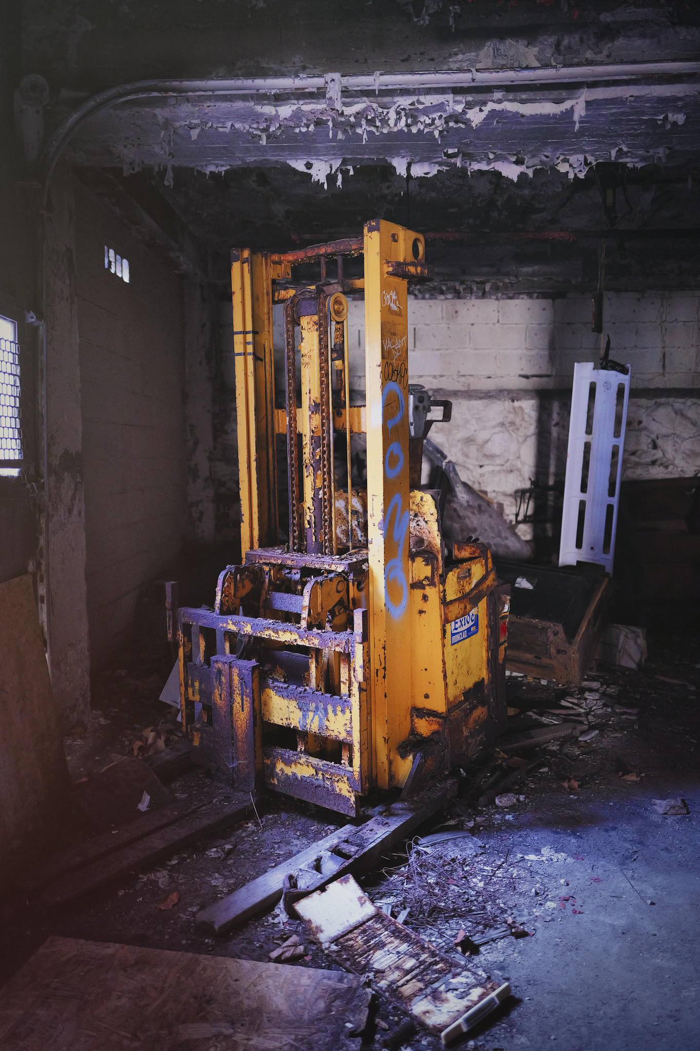 An Abandoned Industrial Forklift