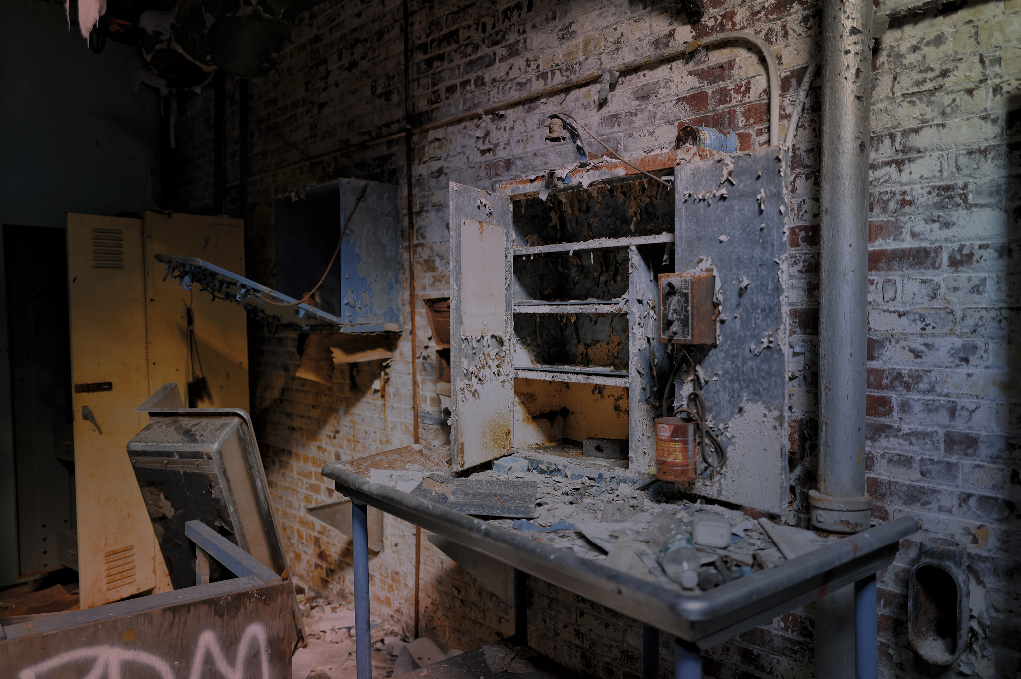 Abandoned Industrial Storage And Work Station