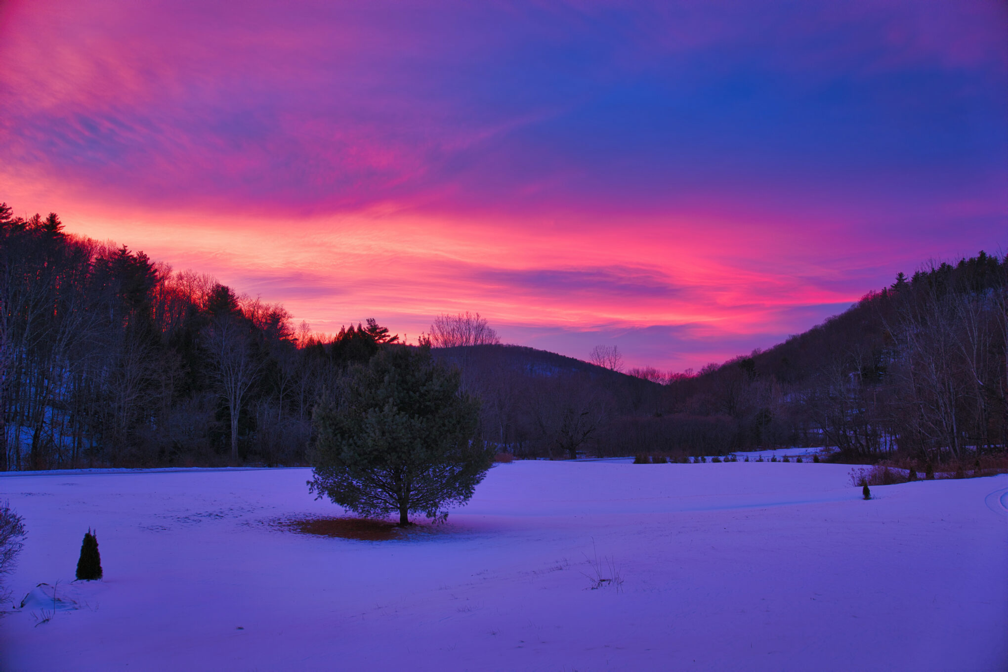 A Green Mountain Sunset